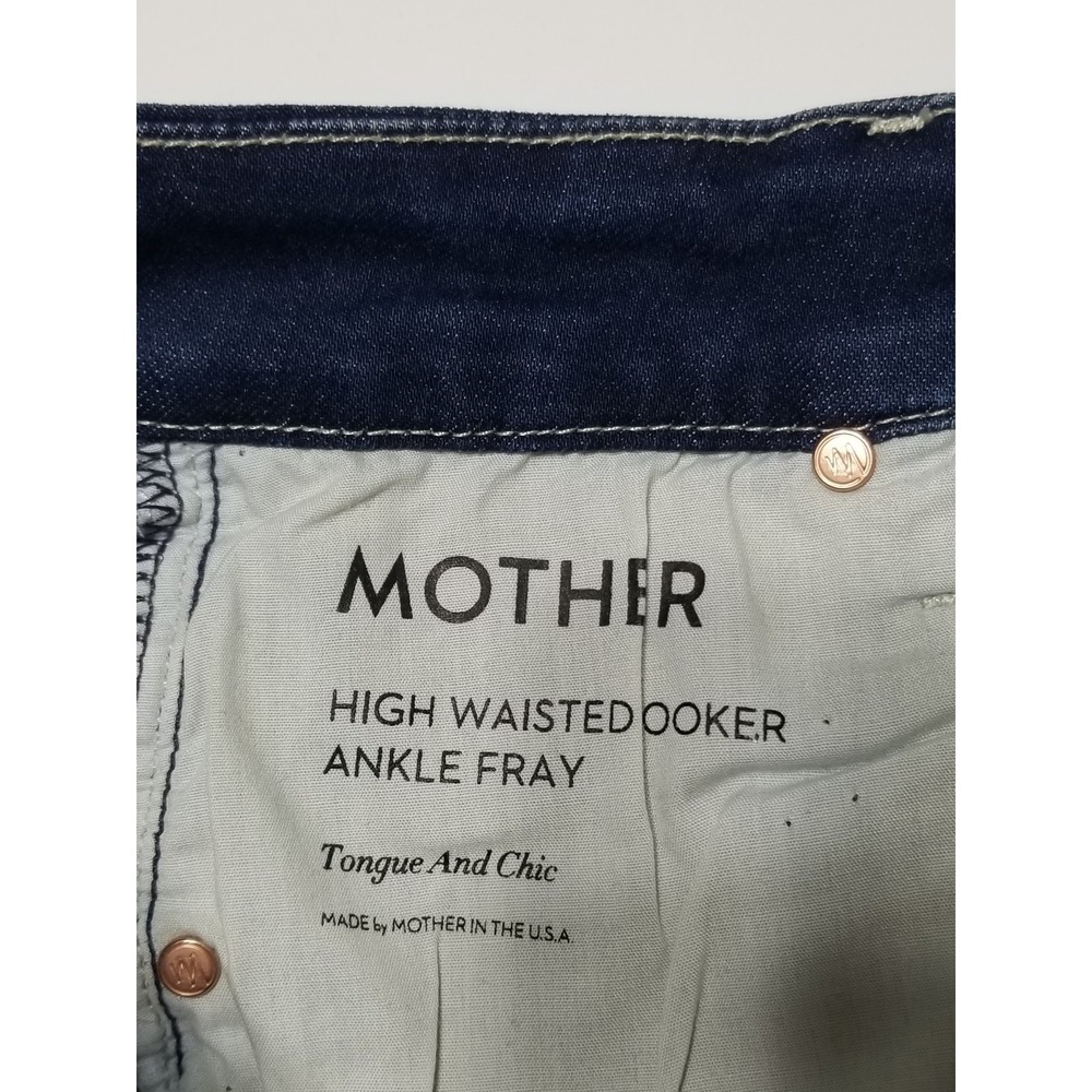 Mother Denim High Waist Looker Ankle Fray Skinny Tongue In Chic NWT 24, 26 $228 - Picture 14 of 16